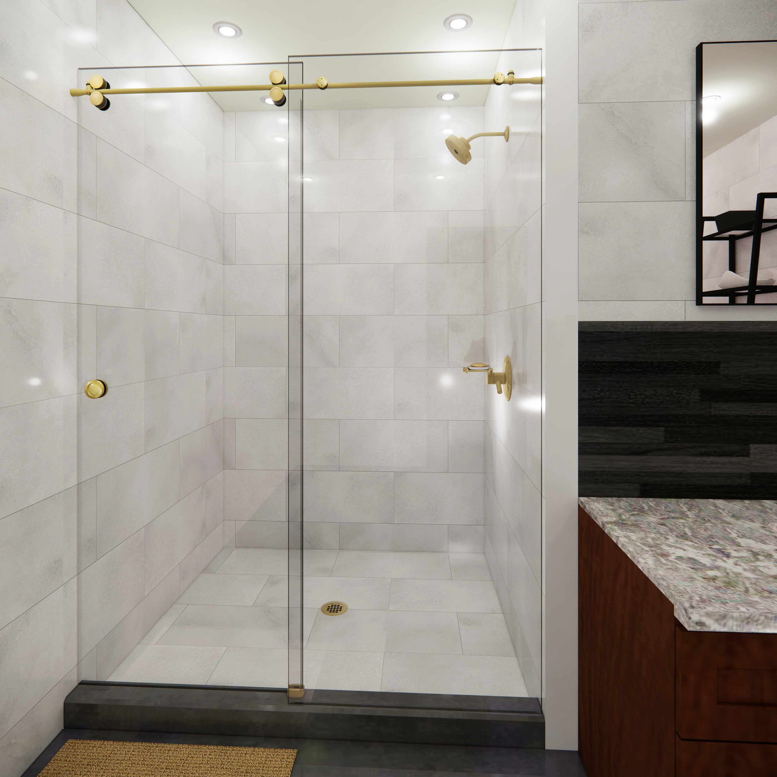KLS-O1.1-TGB Set Shower Sliding Door Kits