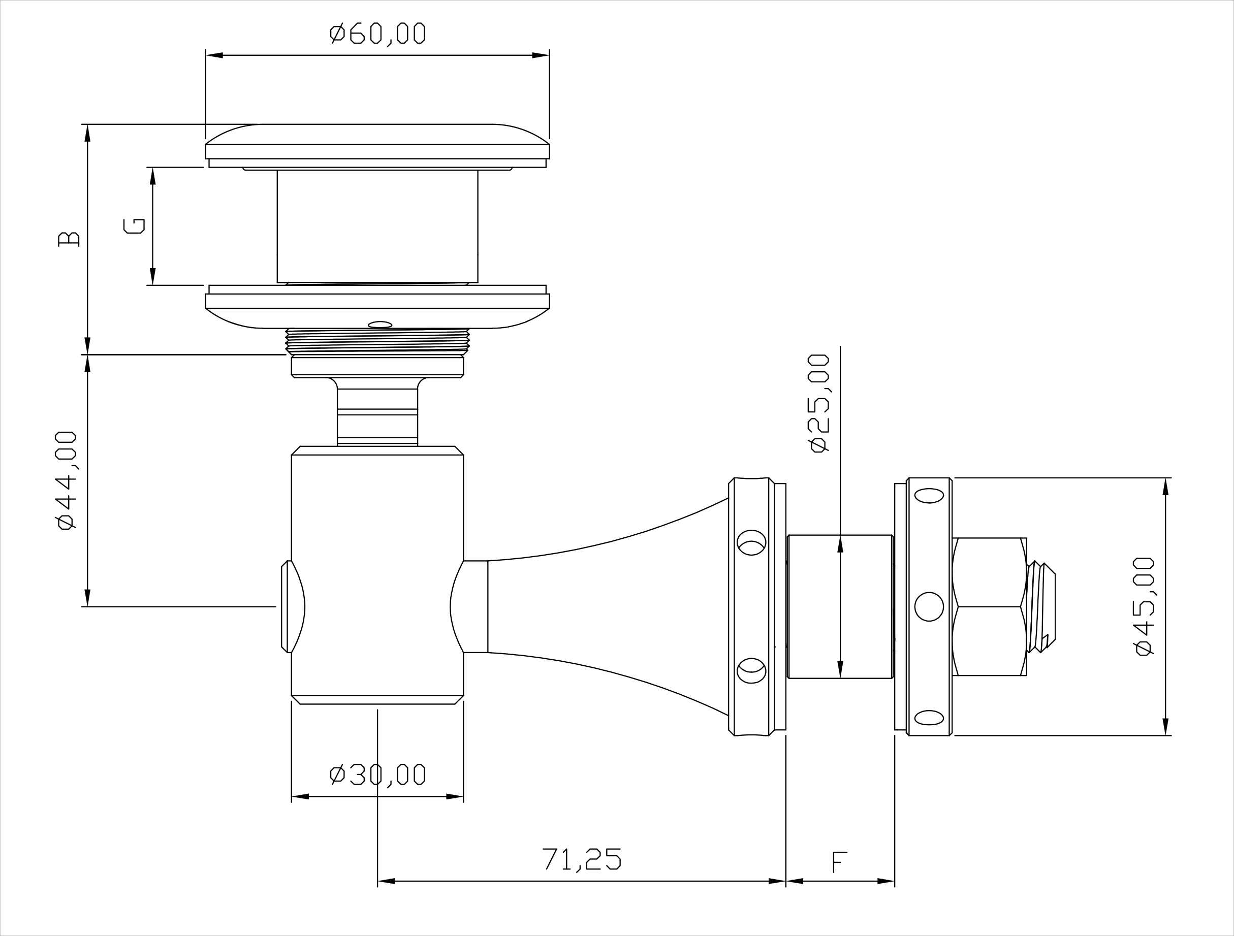 GPK01-2.3DF Dimensions