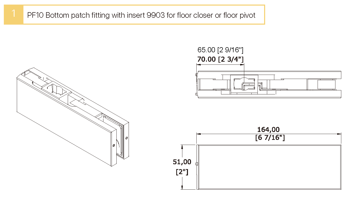 Patch Fitting PF10 Drawing Patch Fitting PF10 Drawing