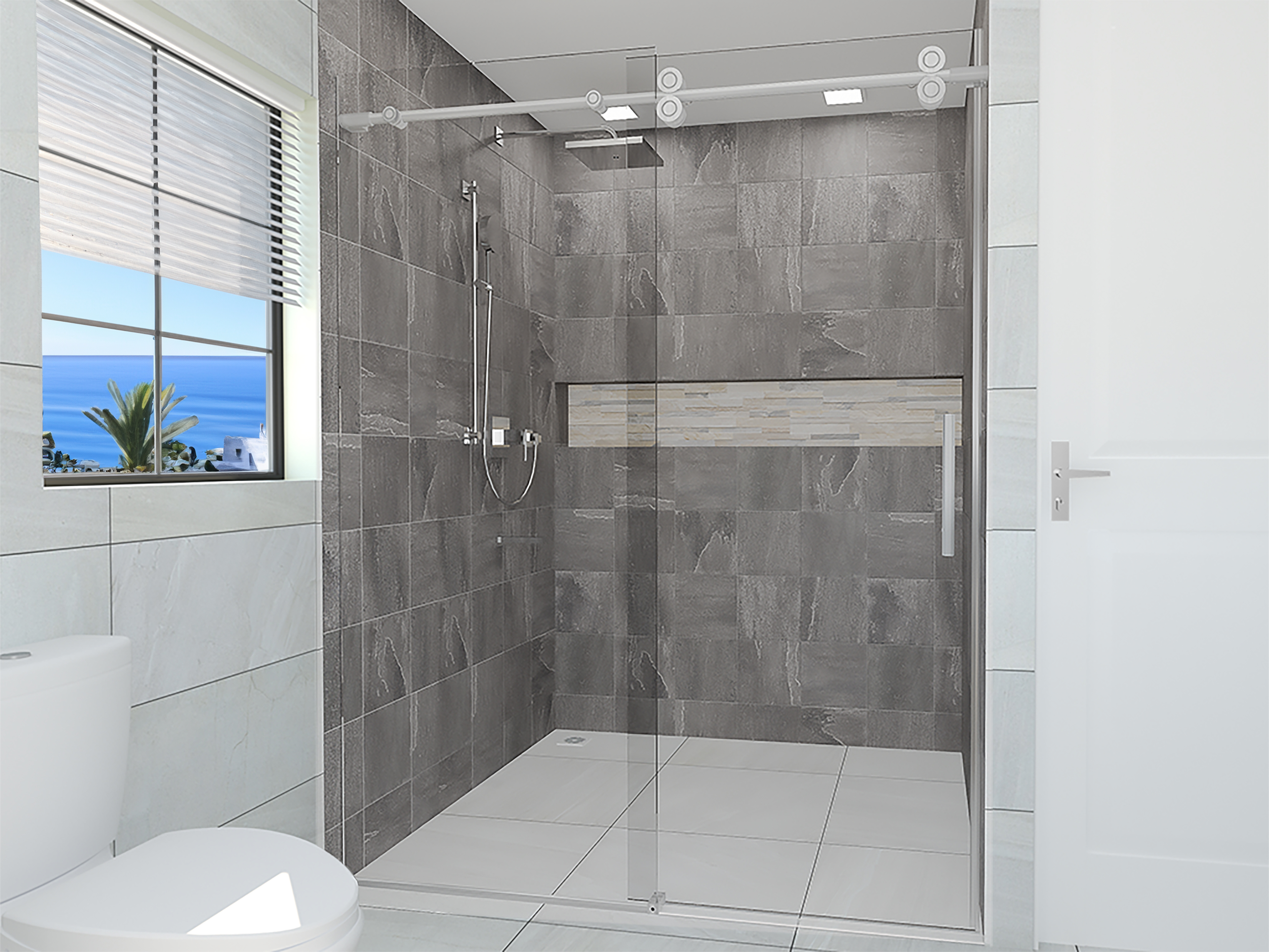 KLS-O2.6 Shower Sliding Door Kit-SS KLS-O2.6 Shower Sliding Door Kit-SS